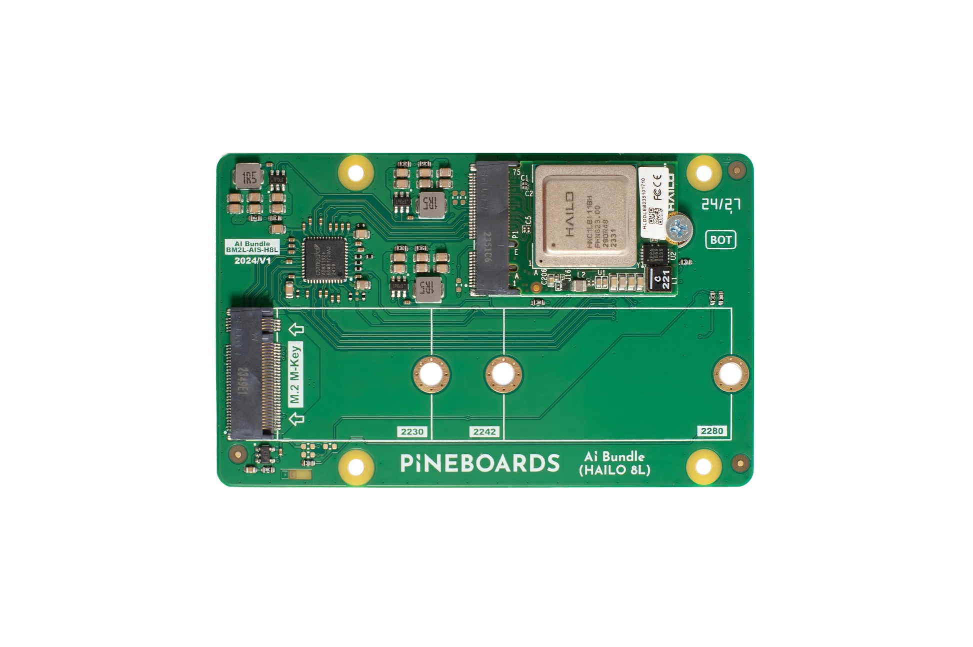 Pineboards Ai Bundle with Hailo 8L Offers Enhanced AI Processing and NVMe Storage for Enthusiasts.