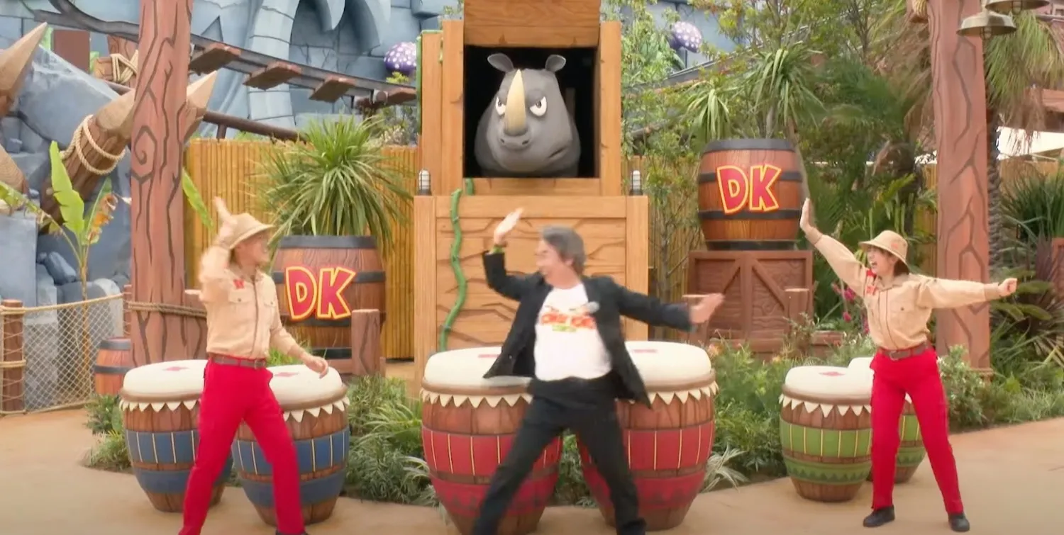 Shigeru Miyamoto Debuts Donkey Kong Country Area at Super Nintendo World in Japan